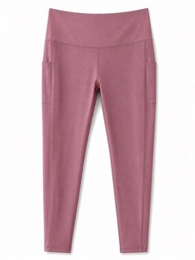 Fengbay Women's Mauve High Waist Pocket Leggings Athletic Size L